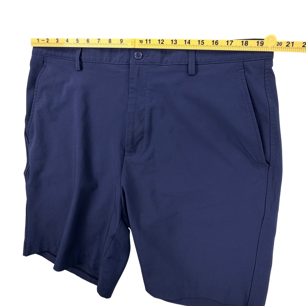 FJ FootJoy Performance Golf Shorts Men 40 Navy Blue Spandex Stretch Chino 8" - Picture 8 of 11